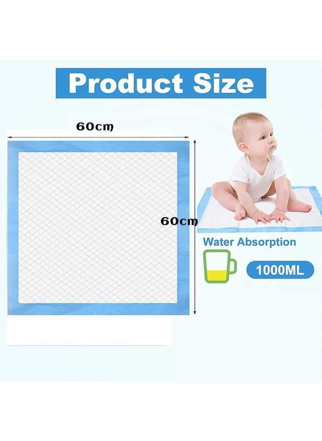 Baby Disposable Changing Pad, 40/80/120 Count Thicken and High Absorb Incontinence Changing Pad with Breathable, Waterproof, Soft Non-Woven Fabric