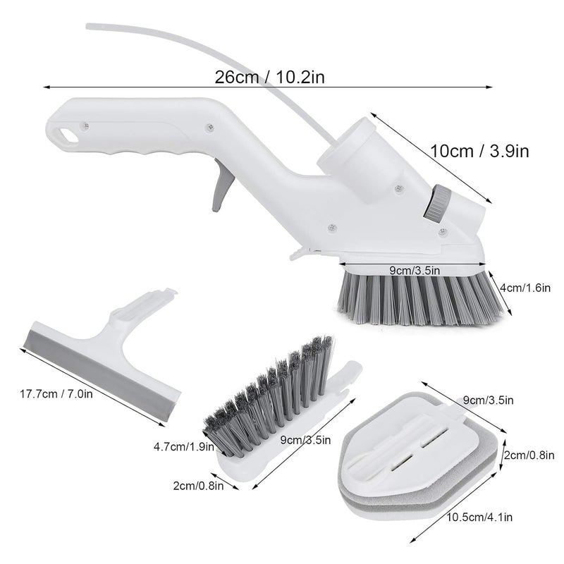 LOOKMINT Multi-Function Window Cleaning Set, 4-Piece Kit with Brush, Squeegee, Sponge and Gap Cleaner, White - Image 5