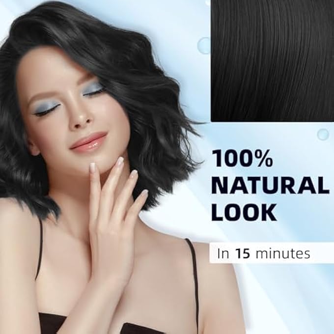 Ivnil BLACK HAIR DYE SHAMPOO HAIR COLOUR BLACK HAIR DYE SHAMPOO 3-IN-1 FOR MEN AND WOMEN, HAIR COLOUR SHAMPOO AGAINST GREY HAIR COLOUR SHAMPOO - Image 3