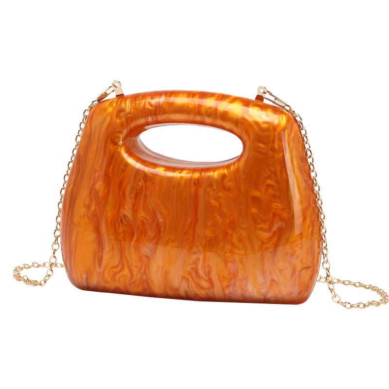 New Women'S Vintage Marble Dinner Bag Fashionable Atmospheric Evening Bag Vintage Clutch Bag Chain Shoulder - Image 1