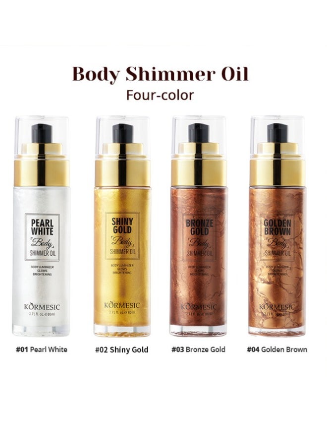 Glitter Body Oil, Moisturizing Lightweight Glitter Glow Illuminator, Non-stick Body Glow Liquid Highlighter Makeup Your Skin, Smooth Liquid Spray Summer Body Illuminator - Gold - pzsku/Z4B950F0DD32E69A4AC49Z/45/_/1729144654/d8cc3821-e0f8-4134-b04c-b6c8d76f5693