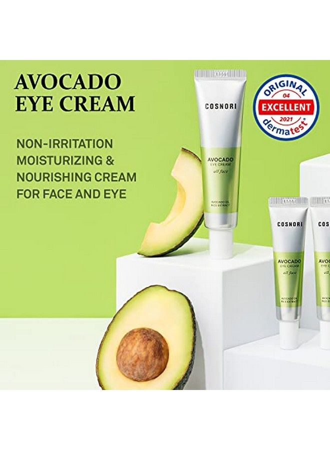 COSNORI Avocado Eye Cream Nourishing Eye And Face Cream With Organic Avocado And Rice Bran Extract Anti Wrinkle And Depuff Irritation Free Formula 1.01 Oz. - Image 3