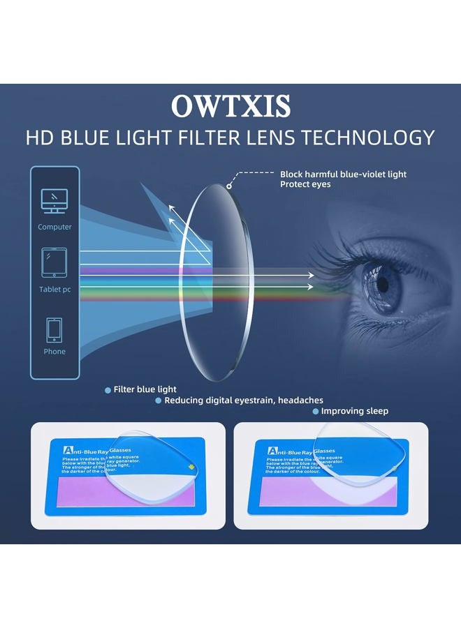 OWTXIS 3 Pack Folding Reading Glasses for Men Women, Keychain Compact Readers Blue Light Portable Pocket Eyeglasses (Black, Gunmetal, Red, +1.50) - Image 5