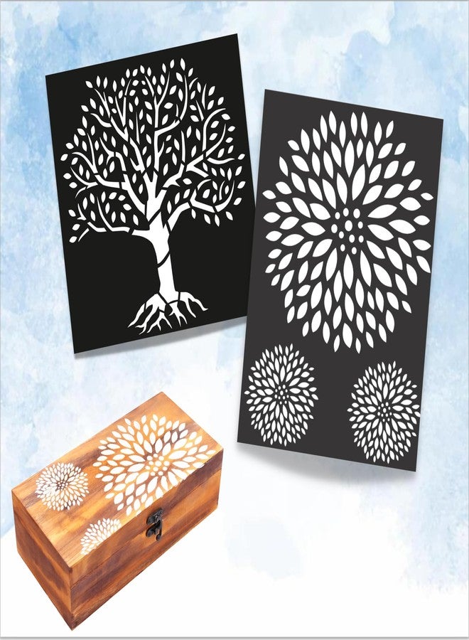 إتسي-بيتسي قالب استنسل براعم متفتحة من إيتسي بيتسي | 4 بوصات × 7 بوصات || قوالب استنسل للرسم على الجدران، والأعمال الحرفية والفنية | قالب رسم قابل لإعادة الاستخدام لتزيين المنزل، والأعمال اليدوية، وألبومات الصور، وسجلات القصاصات، والكيك، والبلاط، والأقمشة - Image 5