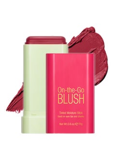 Mysense Mysense Red Cream Blush Stick OntheGo Blush Multiuse Makeup Blush Stick for Cheeks Lips Eyes Solid Moisturizer Stick Blush Makeup Natural Matte Finish Waterproof LongLasting 02 Hot Red 