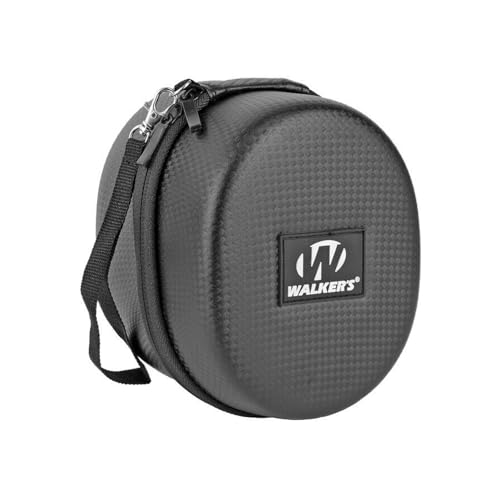 Walker's حافظة واقية لسماعات ووكر | مقاومة للعوامل الجوية، متينة، مضادة للصدمات، ومضادة للغبار، بتشطيب كربوني، لحافظة سماعات الصيد، حزام نايلون - Image 4