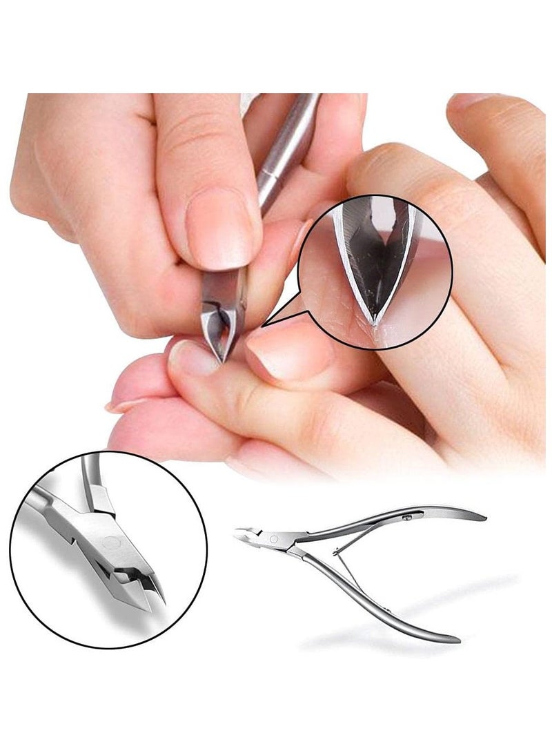 Cuticle Full Nippers Professional Non Corrosive Carbon Stee Cuticle Cutter Cuticle Remover Pedicure Manicure Tools for Fingernails and Toenails - Image 5