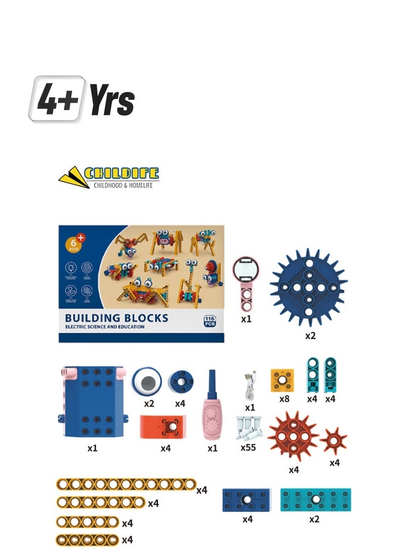 CHILDIFE - Stem Building Toys for Kids Electronic Science Experiments Projects  DIY Engineering Robotic Building Kits for Boys Girls Electric Powered DIY Engineering Building Blocks Toys - Image 1