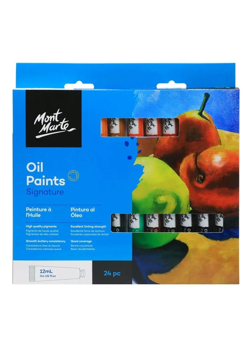 Mont Marte 24-Piece Signature Oil Paint Multicolour - Image 1