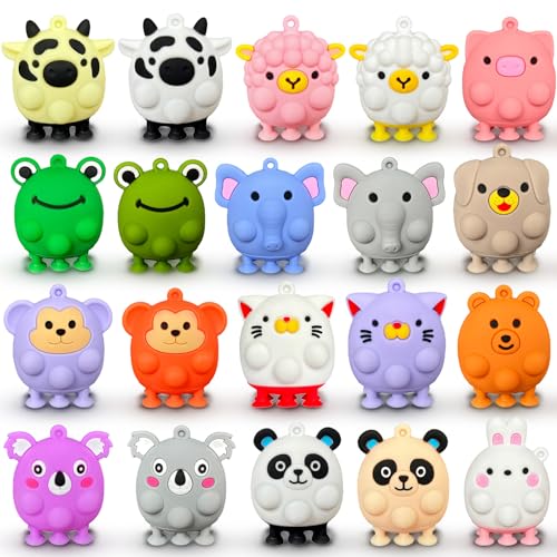 Asoulin 24PCS 3D Animal Pop Suction Toys Easter Gifts Party Favors for Kids 48 812 Easter Egg Fillers Goodie Bag Stuffer Classroom Treasure Box Toy Carnival Prizes Pinata Birthday Return Gift for Boys Girls - Image 1