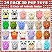 Asoulin 24PCS 3D Animal Pop Suction Toys Easter Gifts Party Favors for Kids 48 812 Easter Egg Fillers Goodie Bag Stuffer Classroom Treasure Box Toy Carnival Prizes Pinata Birthday Return Gift for Boys Girls - Image 4