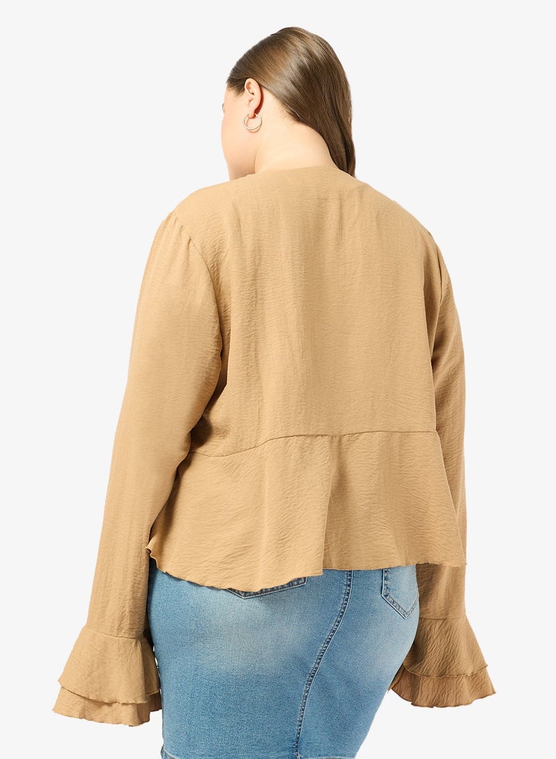 جينجر بلس بلوزة بياقة فراشة - Image 5