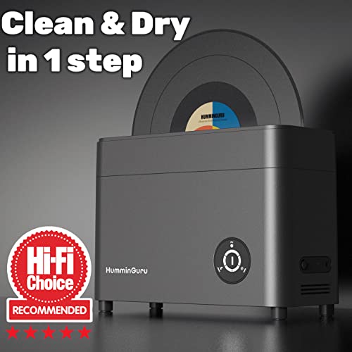 HumminGuru Ultrasonic Vinyl Record Cleaner- 40kHz Ultrasonic Vinyl Record Cleaning Machine with Auto Drying, Vinyl Record Cleaner Kit with Filters, 1Y Warranty (HG01 7/10/12 Inch) - Image 2