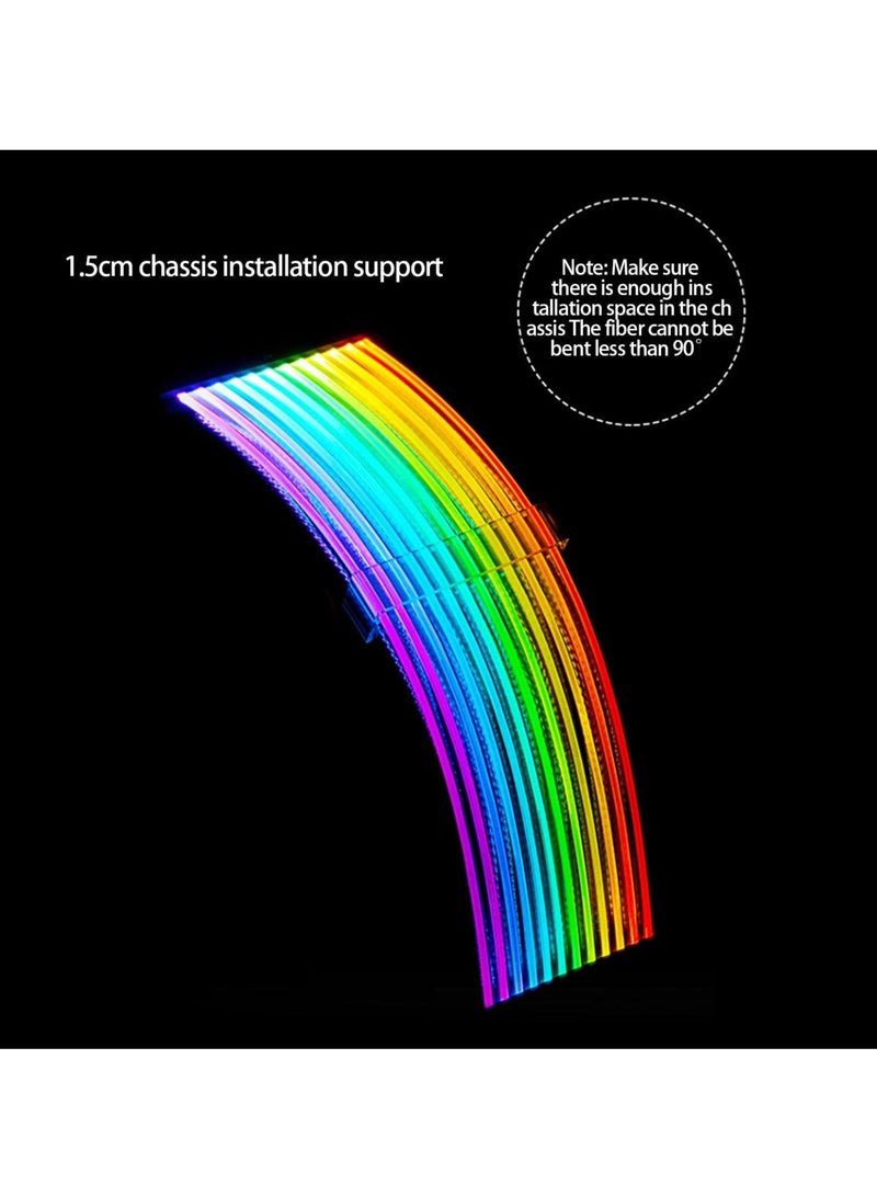 Addressable RGB Power Extension Cable, 24 Pin/2x8Pin/3x8Pin ATX RGB Cable, RGB ARGB Extension Cable, PC Internal Components for Motherboard Connector (White) - Image 4
