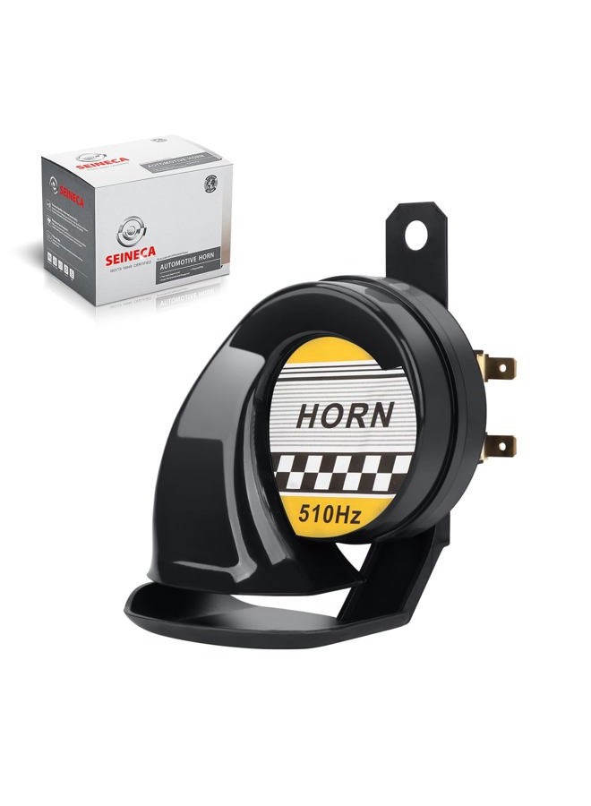 SEINECA Universal 12V Snail Horn Siren 130DB High Tone 510HZ Waterproof Electric Air Horn for Motorcycle Auto Car Scooter（Black） - Image 1