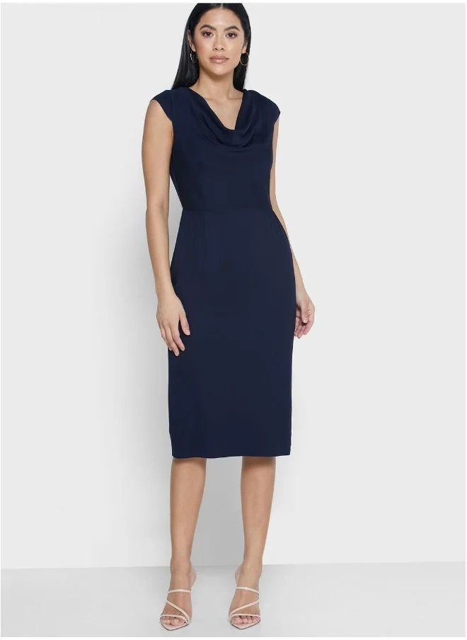 GANT Cowl Neck Shift Dress