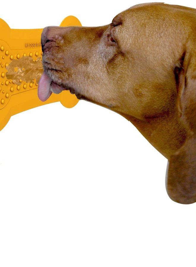 Lick Lick Pad Dog Accessories | Pet Shower Attachment | Dog Peanut Butter Lick Pad | Dog Bathing Station | Dog Bathing Supplies | Veterinarian Used | Suction to Wall | Large (Large - 1 Pack, Yellow)
