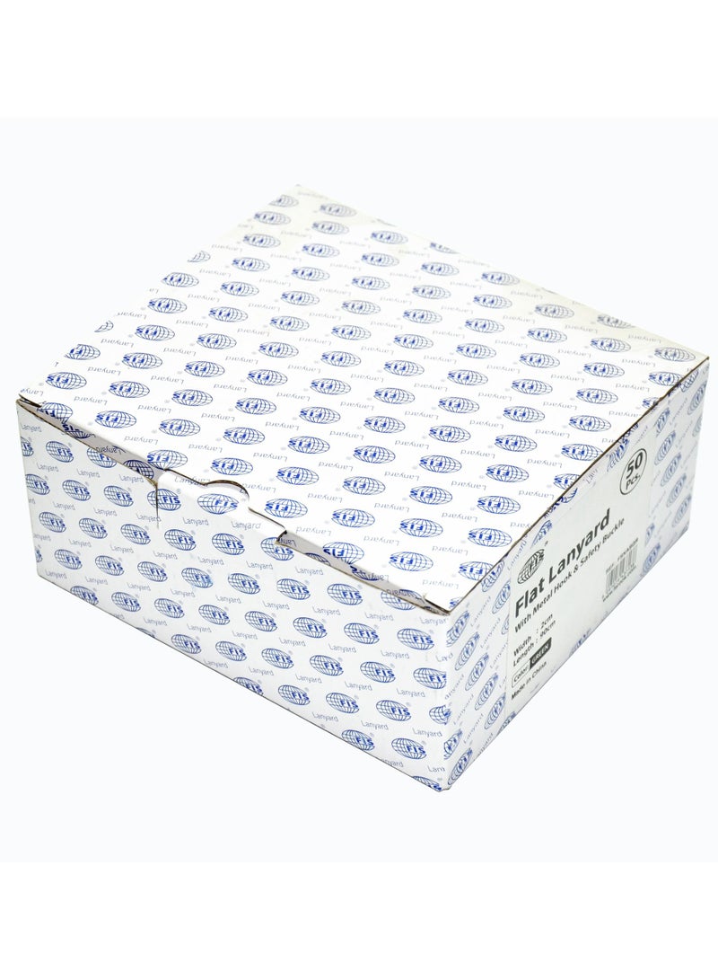 FIS Pack of 50 Pieces Flat Lanyard With Hook And Safety Buckle Badge Holder Green - Image 3