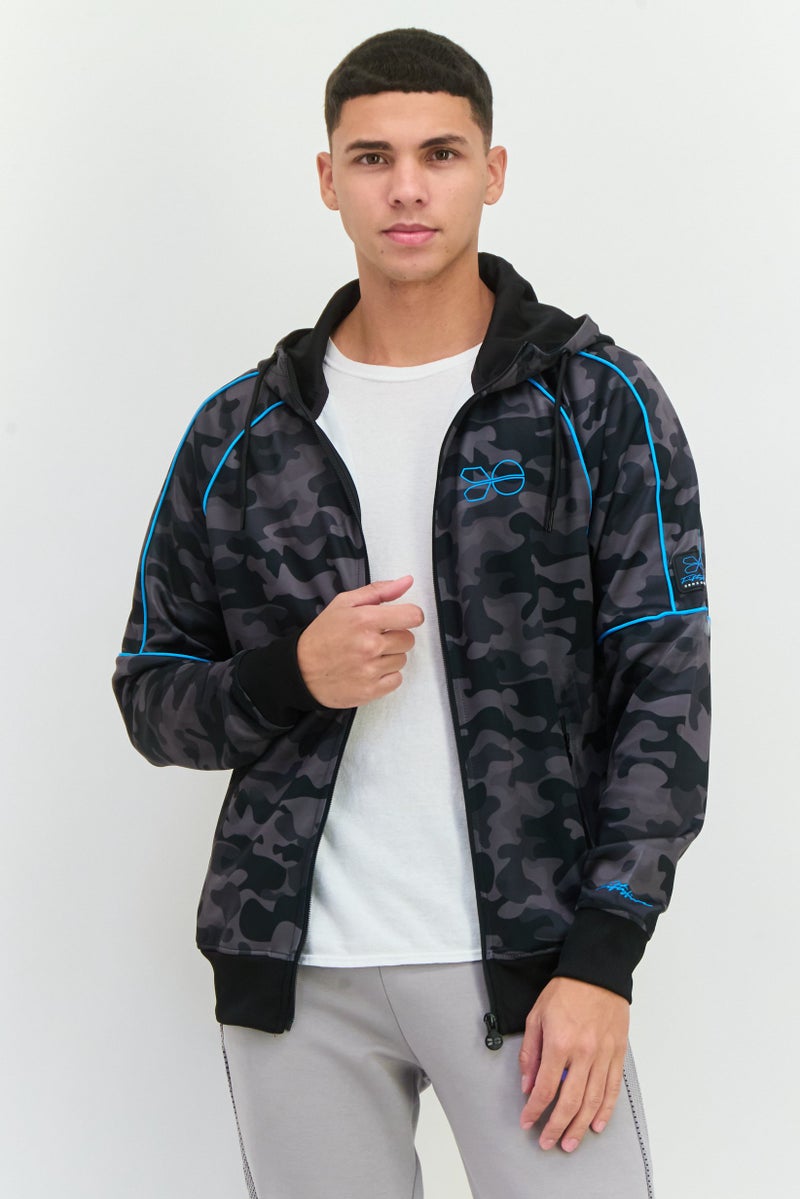 CROSSHATCH Men Camouflage Hooded Jackets, Multicolor - Image 1