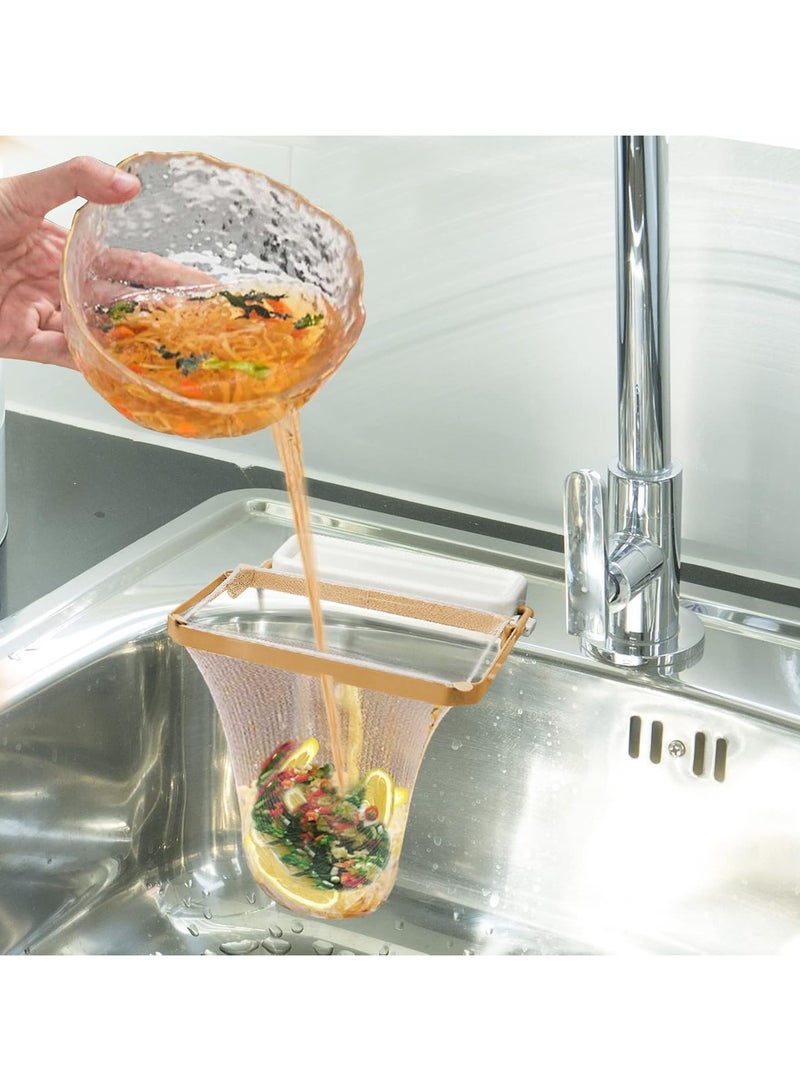 Relex Kitchen Sink Strainer Mesh Bag, 200 PCS Disposable Sink Filter Mesh Bag with Metal Holder, Kitchen Sink Strainer for Kitchen Waste Leftover and Leftovers Residue (White) - Image 5