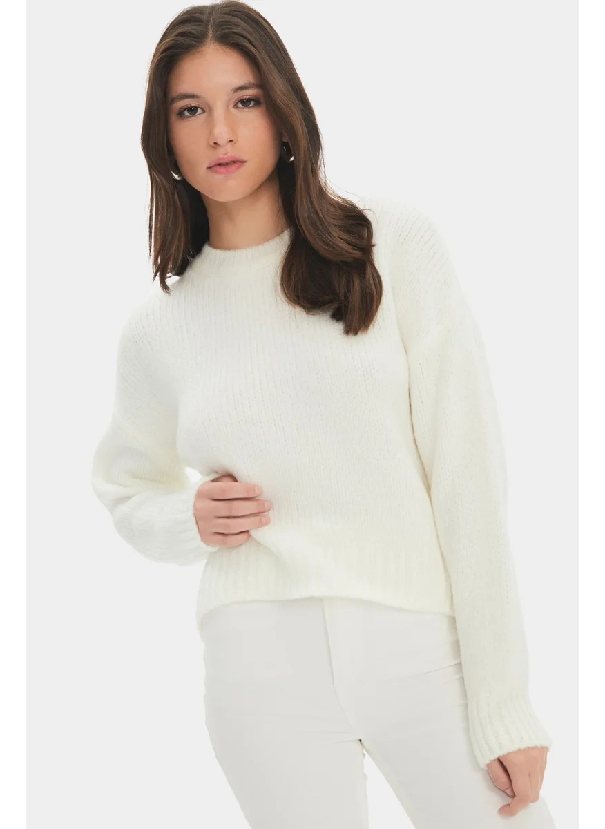 JUNE Women's Wide Pattern Soft Texture Basic Knitwear Sweater