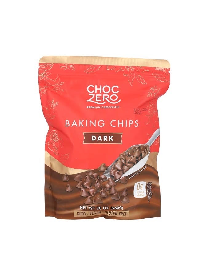 CHOCZERO Baking Chips Dark 20 oz 560 g - Image 1