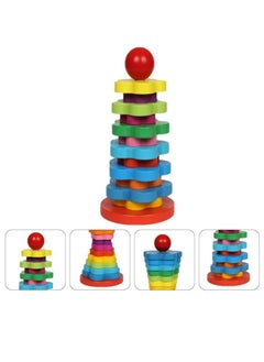 1 Set Rainbow Tower Jenga Rainbow Stacker Rainbow Stacking Ring Stacking Ring Toys Stacking Tower Toys Rainbow Stacking Game Rainbow