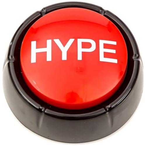 Sound RX The Hype Button Hip Hop Air Horn Sound Effect Button DJ Party Noise Maker Funny Desk Toy Celebration Buzzer Batteries Included - Image 1