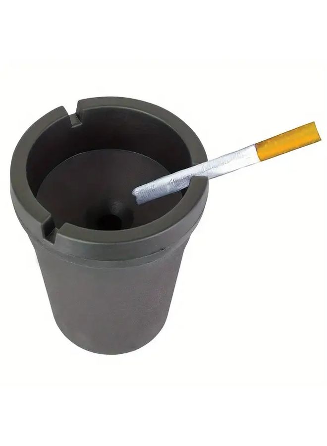 Portable Car Ashtray Open Top Smokeless Design Durable Black Plastic Easy Clean - Image 2