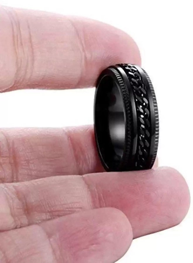 IGA COLLECTION Valentine Stylish Fashionable Latest Combo ECG & Black Dude Chain Ring W1 (20) - Image 4