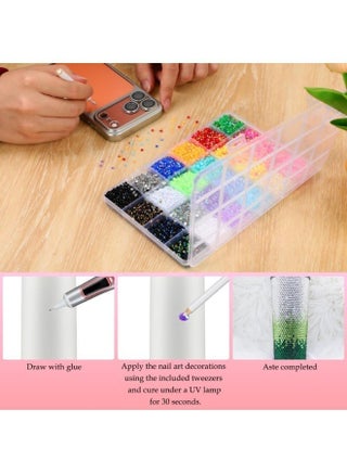 New resin jelly rhinestones, suitable for Bedazzling sets, 30,000 pieces of 28 colors 3mm multi-color flat-back gemstones, with 3 pieces of B700 jewelry glue, Bedazzler nail sets, shoes, clothing, books, crafts, diamond art - view 5