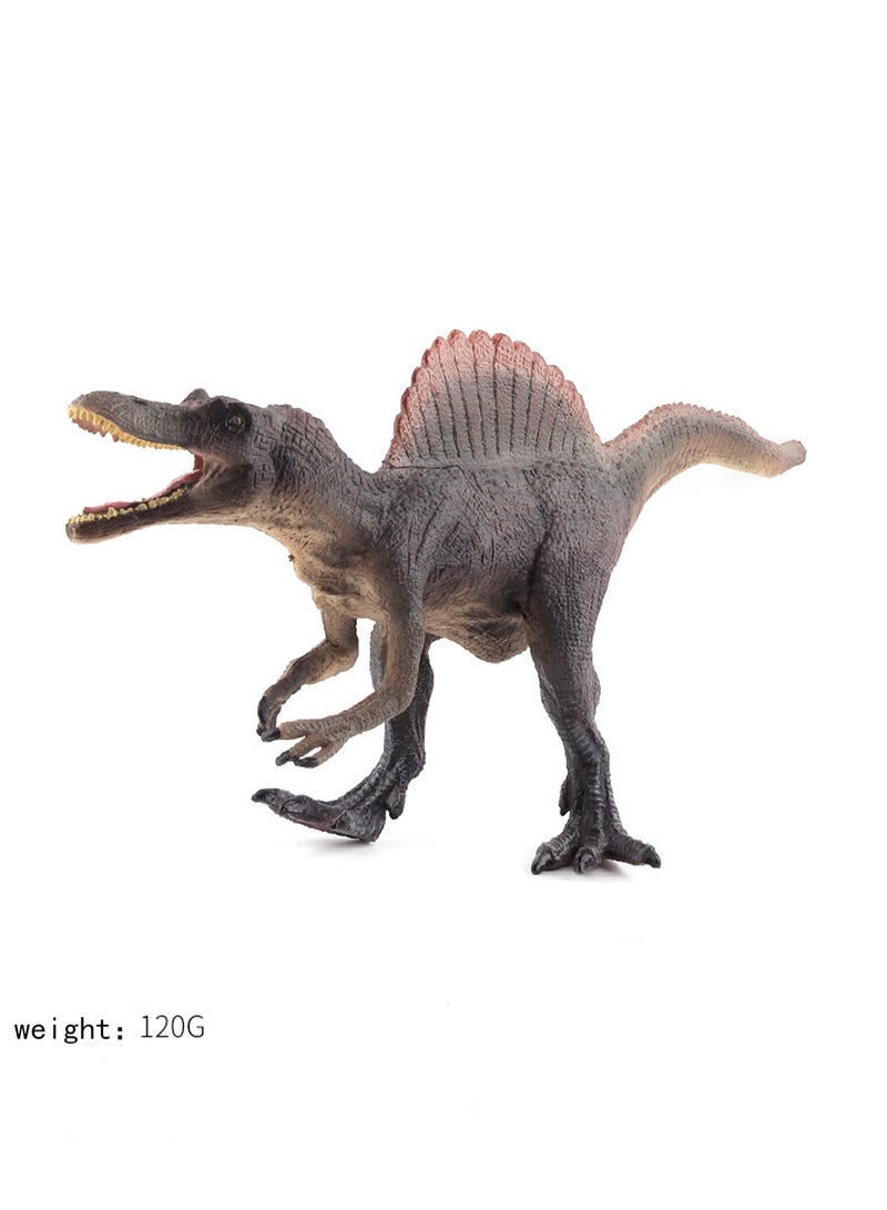 11 Inch Grey Red Spinosaurus, Realistic Jurassic Dinosaur Model Toy, Plastic Educational Prehistoric Animal Model For Kids And Toddlers - Image 1
