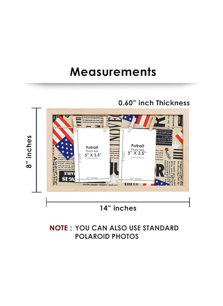 Story at Home Story at Home Vintage England Flag Photo Frame, 20 x 35 x 2 cm, PM1404  - Image 3