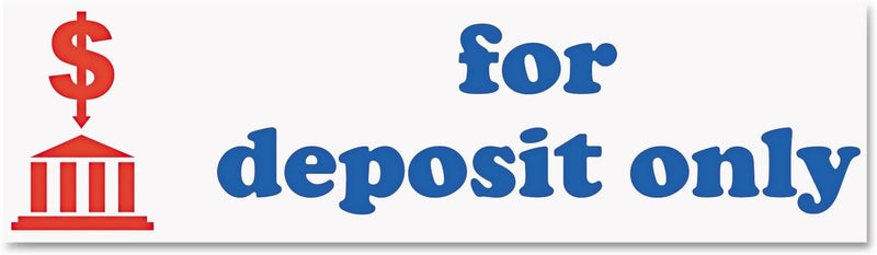 ACCUSTAMP2 035523 Pre-Inked Shutter Stamp with Microban, Red/Blue, for Deposit ONLY, 1 5/8 x 1/2 - Image 2