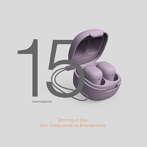 FINGERS SizeZero Pods2 World's Tiniest TWS Earbuds with 15-Hour Total Playtime, Quick Charge of 10 mins for 2-Hour Playtime, Built-in Mic with SNC™ Technology for Clear Calls (Lilac) - Image 3