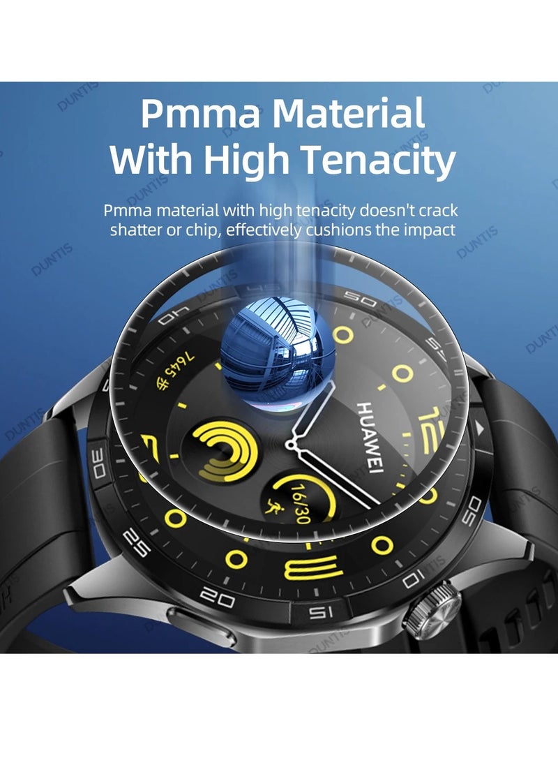 HEXABEX - Huawei Watch GT5 46MM/GT4 46MM Screen Protector, Full Cover 3D Curved Screen Protector for Huawei Watch GT5 46MM/GT4 46MM Black/Clear - Image 1