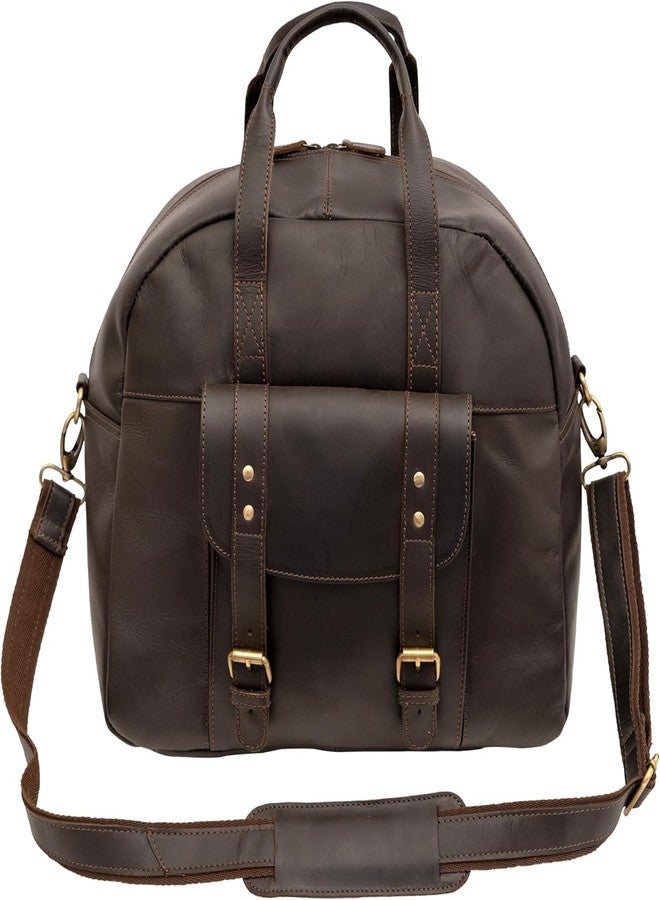 NATURALS EXPORT Premium Brown Leather Duffle Travel Bag - Stylish Weekender Luggage for Men and Women - Large Carry-On Tote with Adjustable Shoulder Strap - Handcrafted Overnight Bag for Gym 16 Inch - Image 4