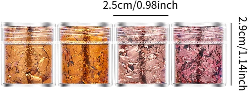 4Pcs Nail Foil for Creative Nail Art, 3D Charms and Decorations, Rose Gold - Image 2
