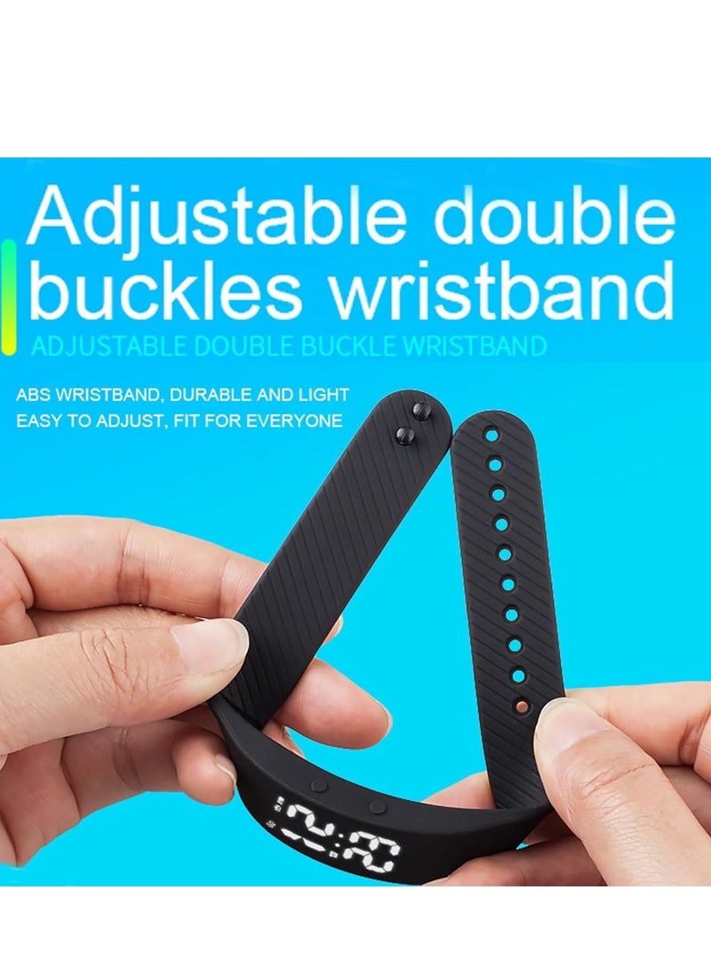 Captaintech Digital Sports Watch Fitness Tracker without Smartphone No Bluetooth APP USB Charge Pedometer Wristwatch Suitable for Mens Womens High School Students Teenagers Teens - Image 3