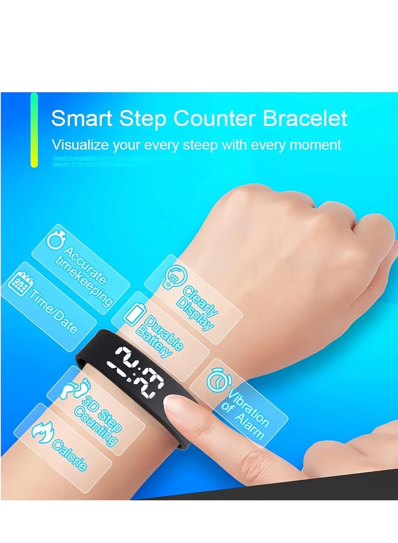 Captaintech Digital Sports Watch Fitness Tracker without Smartphone No Bluetooth APP USB Charge Pedometer Wristwatch Suitable for Mens Womens High School Students Teenagers Teens - Image 2