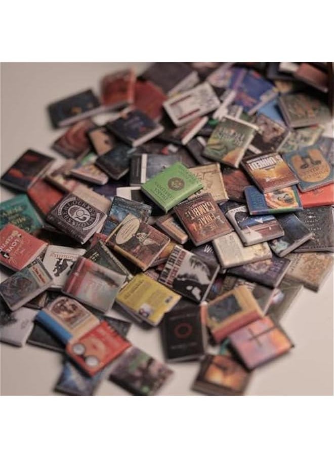 Generic - Books Doll House Decoration, Miniatures Books Library, 200 Miniature Books Model Doll House Accessories, Minibooks, Non-Repeating Miniature Books Library Bookshelf Fillers Books Doll - Image 1