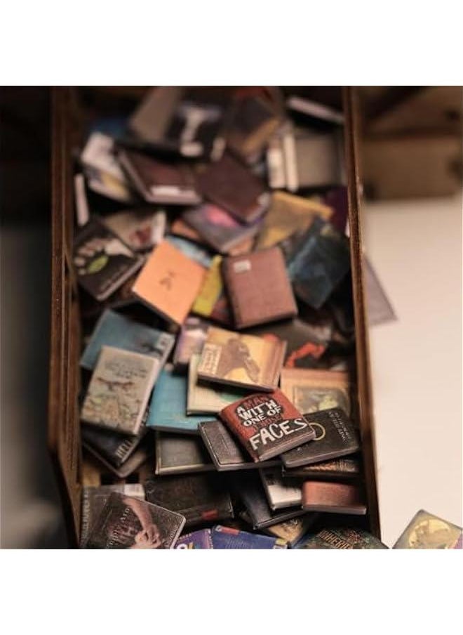 Generic - Books Doll House Decoration, Miniatures Books Library, 200 Miniature Books Model Doll House Accessories, Minibooks, Non-Repeating Miniature Books Library Bookshelf Fillers Books Doll - Image 1