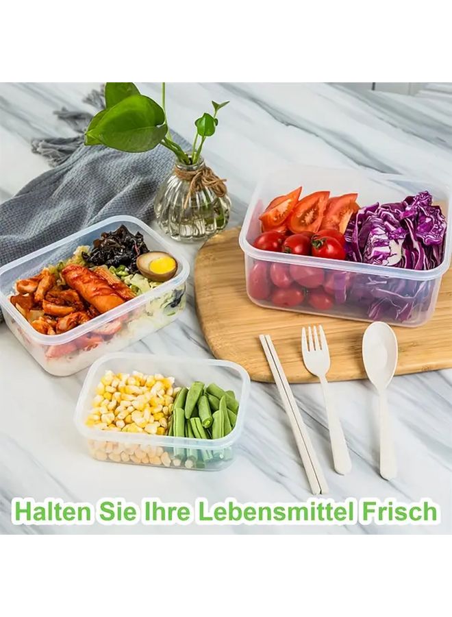 15pcs Leak Proof Food Storage Containers Reusable Plastic Kitchen Organizer With Lids - Image 4