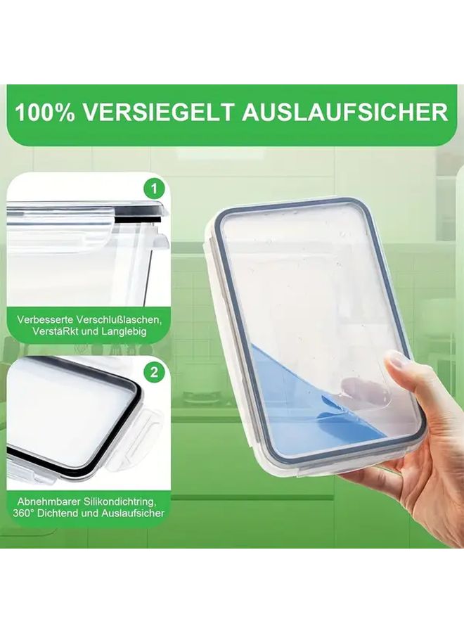 15pcs Leak Proof Food Storage Containers Reusable Plastic Kitchen Organizer With Lids - Image 2