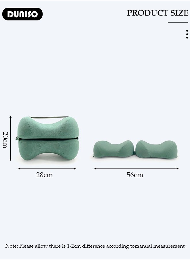 DUNISO - Leg and Knee Foam Support Pillow for Side Sleepers,Memory Foam Pillow Knee Pillows for Hip Pain, Lower Back Pain Relief, Side Sleeper Pillows for Adults, Leg Pillow with Washable Cover - Image 1