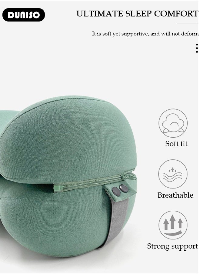 DUNISO - Leg and Knee Foam Support Pillow for Side Sleepers,Memory Foam Pillow Knee Pillows for Hip Pain, Lower Back Pain Relief, Side Sleeper Pillows for Adults, Leg Pillow with Washable Cover - Image 1