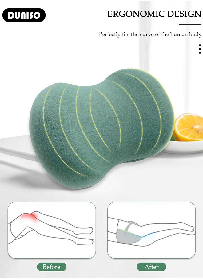 DUNISO - Leg and Knee Foam Support Pillow for Side Sleepers,Memory Foam Pillow Knee Pillows for Hip Pain, Lower Back Pain Relief, Side Sleeper Pillows for Adults, Leg Pillow with Washable Cover - Image 1