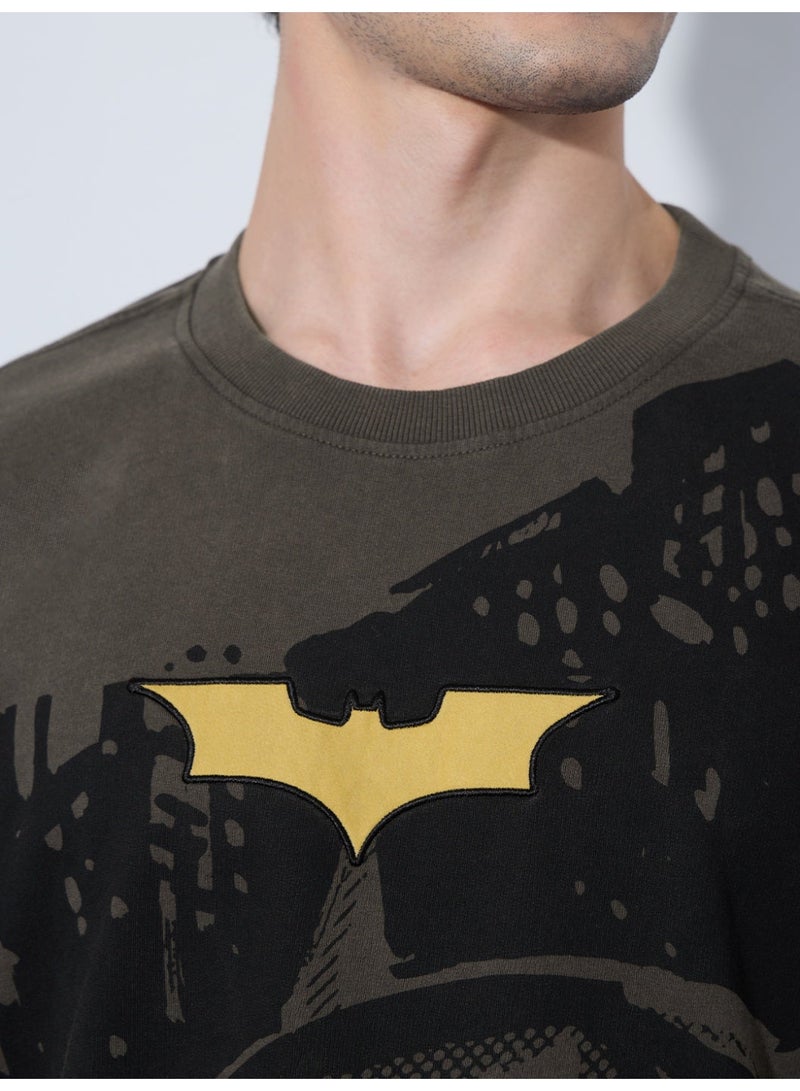 The Souled Store Batman: Dark Knight Men and Boys Short Sleeves Round Neck Graphic Printed Cotton Oversized Fit Breathable Lightweight All-Season T-Shirt - Image 4