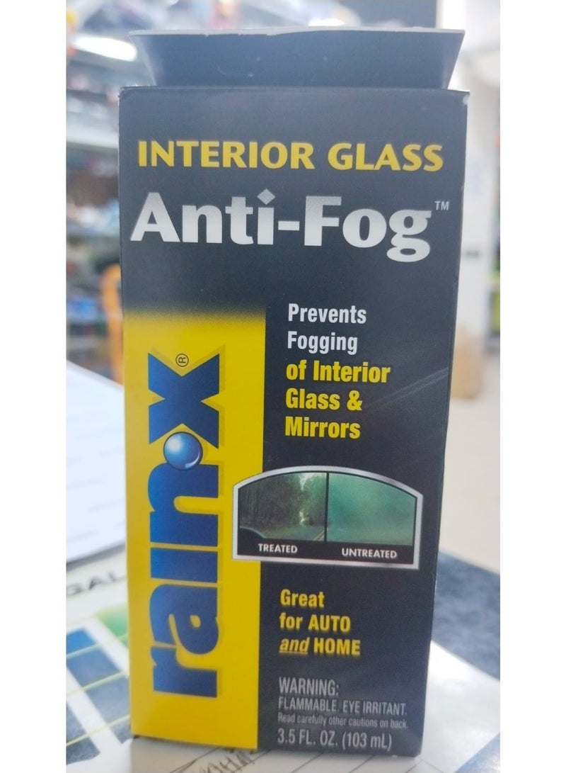 Rain-X Interior Glass Anti Fog Solution 103ml Car Windshield Mirror Defogger Liquid Improves Visibility Prevents Fogging for Auto Home Marine Use - Image 2