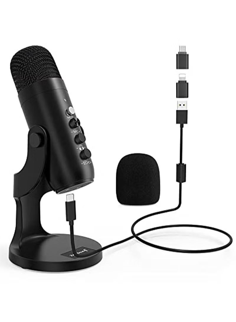Jmary PW8 Professional Metal Voice Recording USB Condenser Microphone – Studio, Podcast & Gaming Microphone - Image 1